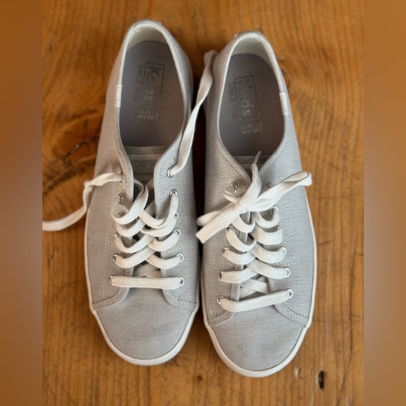 Keds Shoes - Keds Light Gray Canvas Sneakers